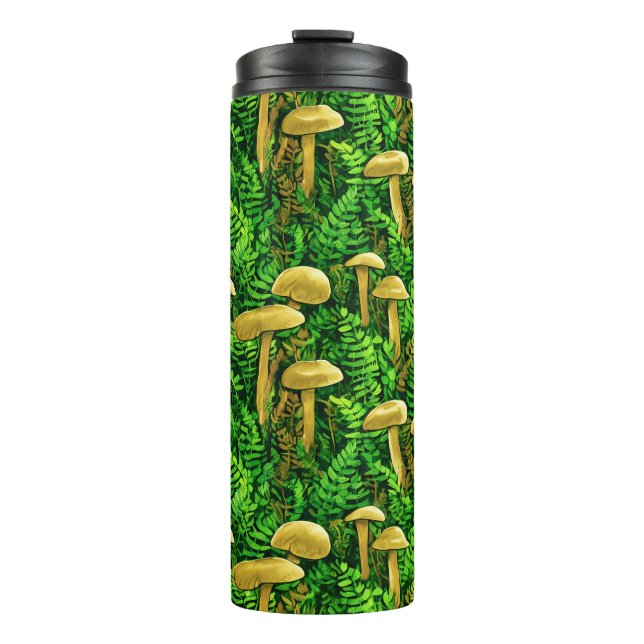 Mushrooms and Ferns on the Forest Floor  Thermal Tumbler (Front)