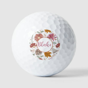 Mushrooms and Flower Blooms Ladies Golf Balls