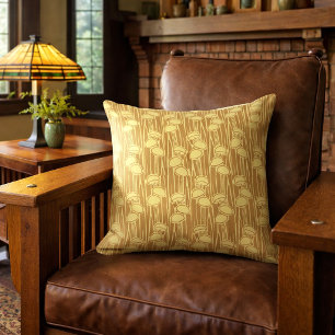 Mushrooms And Grass Pattern Cushion