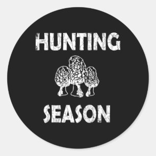 Mushrooms Are Calling I Must Go Morels Hunter Classic Round Sticker
