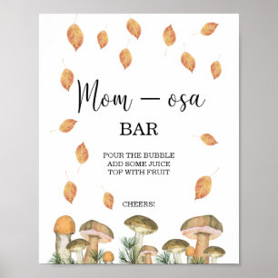 Mushrooms autumn Mon-osa bar Poster