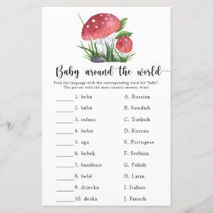 Mushrooms Baby around the world game