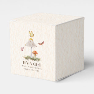 Mushrooms Butterflies Woodland Girl Baby Shower  Favour Box