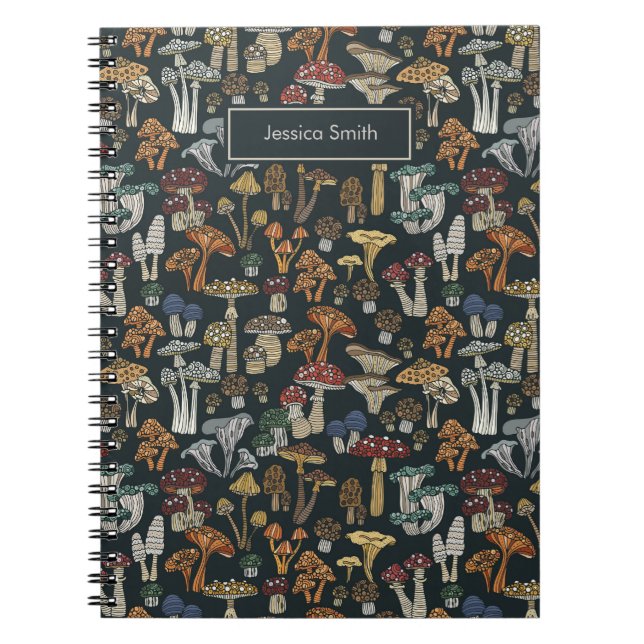 Mushrooms Cottagecore aesthetic Notebook (Front)