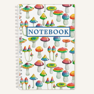Mushrooms Cottagecore Illustrated Fungi  Notebook