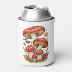 Mushrooms Cottagecore Sublimation Goblincore Can Cooler