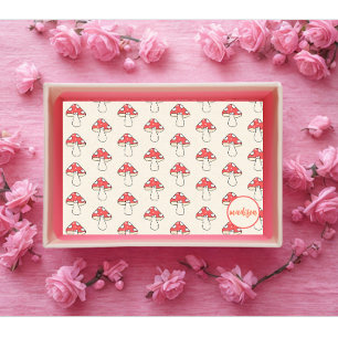Mushrooms Cute Retro Teen Kawaii Custom Name Tissue Paper