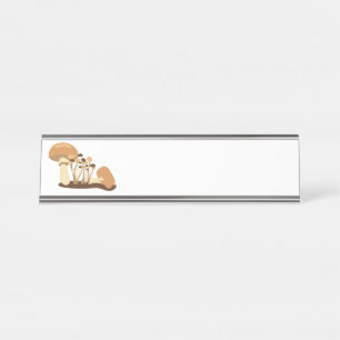 Mushrooms Desk Name Plate