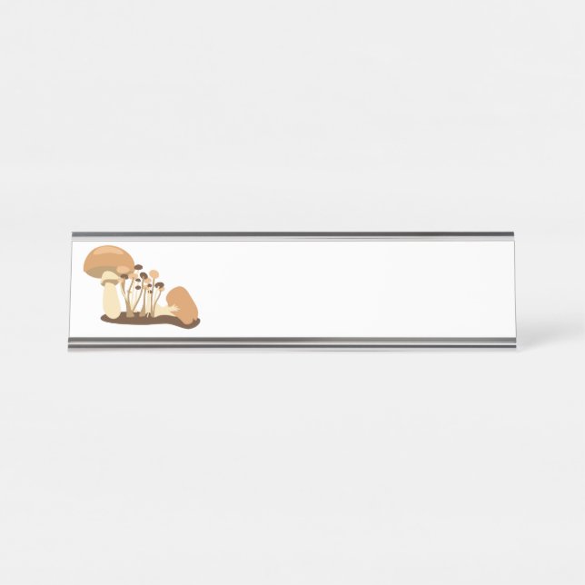 Mushrooms Desk Name Plate (Front)