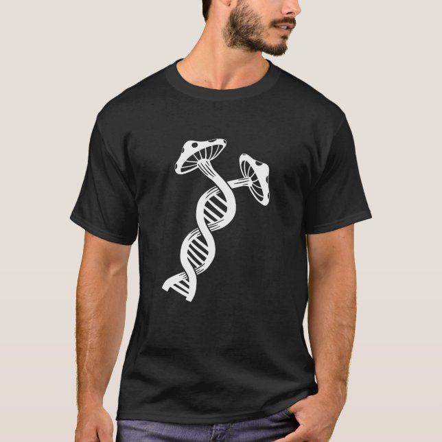 Mushrooms DNA - Vegan Fungus Fungi Hunting - Mushr T-Shirt (Front)