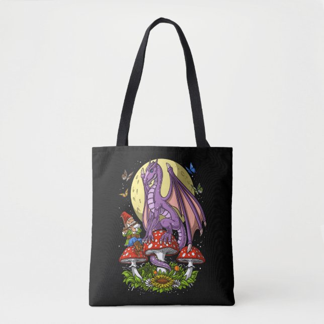 Mushrooms Dragon Tote Bag (Front)