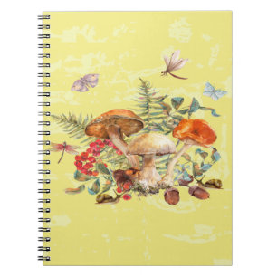 Mushrooms, Dragonflies, Moths & Snails Notebook