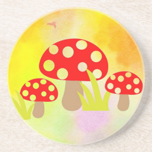 Mushrooms Drink Coaster