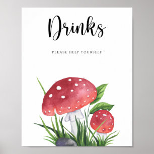 Mushrooms - Drinks help yourself Poster