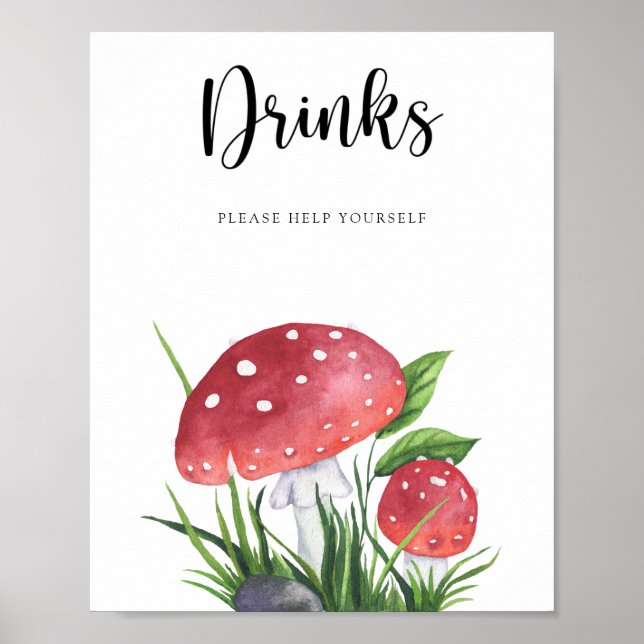 Mushrooms - Drinks help yourself Poster (Front)