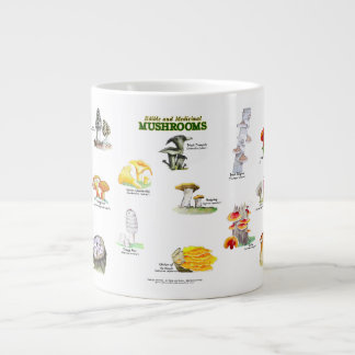 Mushrooms (edible and medicinal) large coffee mug