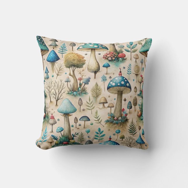 Mushrooms Fairyland  Cushion (Front)