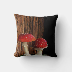 Mushrooms, Ferns and Tree Cushion