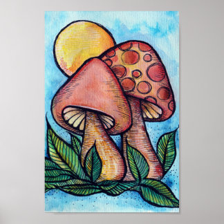 Mushrooms Fungus Poster