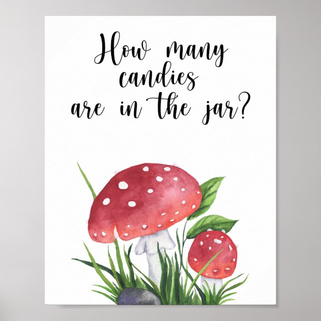 Mushrooms - guess how many candies poster (Front)