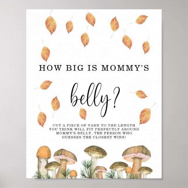 Mushrooms - how big is mummy's belly game poster (Front)