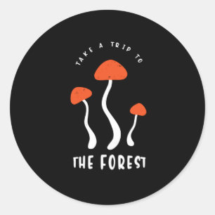 Mushrooms Humour Funny Sayings Mushroom Picker Classic Round Sticker