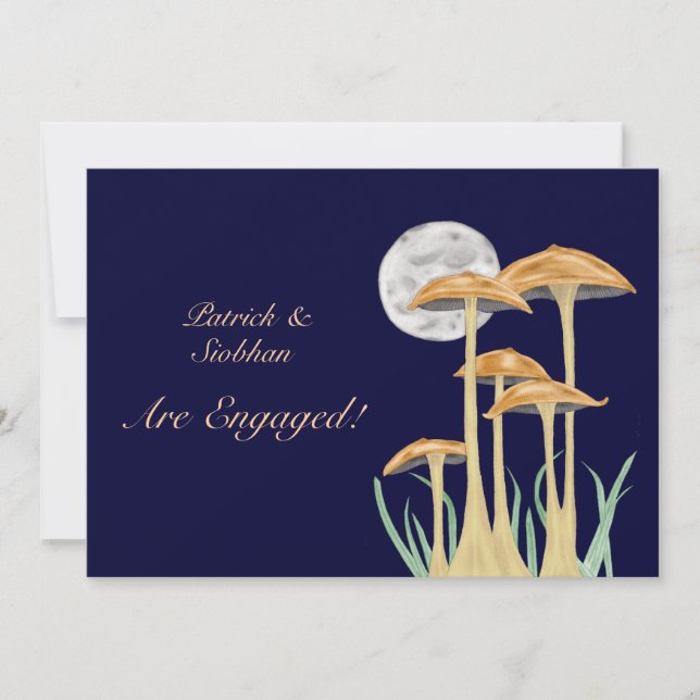 Mushrooms In Moonlight Invitation (Front)