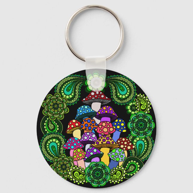 Mushrooms Keychain (Front)