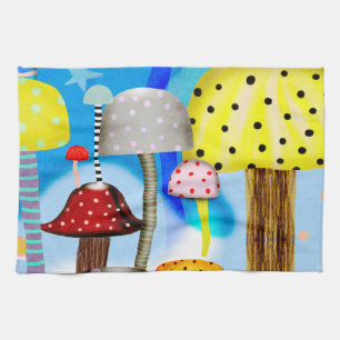 MUSHROOMS KITCHEN DECOR TEA TOWEL
