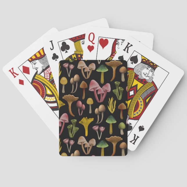 Mushrooms, Lichen & Colourful Fungi Playing Cards (Back)