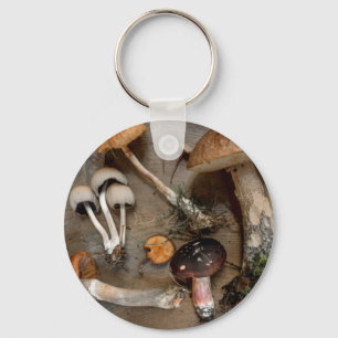 Mushrooms Love Fungi Key Ring
