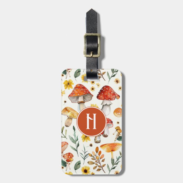 Mushrooms Luggage Tags (Front Vertical)