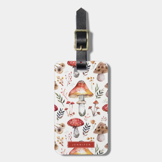Mushrooms Luggage Tags (Front Vertical)