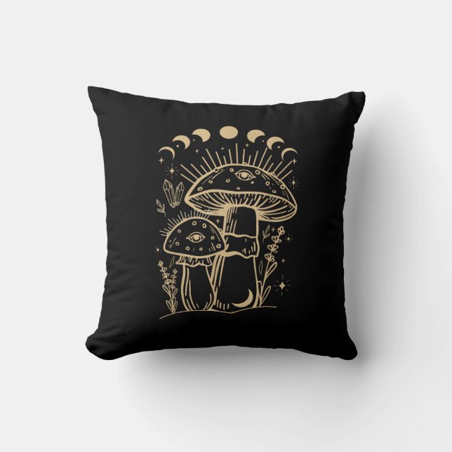 Mushrooms & Minimalism Cottage  Aesthetic Goblinco Cushion (Front)