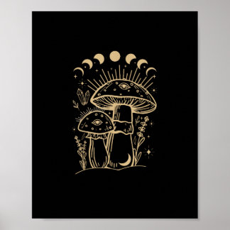 Mushrooms & Minimalism Cottage Aesthetic Goblinco Poster
