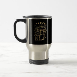 Mushrooms & Minimalism Cottage  Aesthetic Goblinco Travel Mug