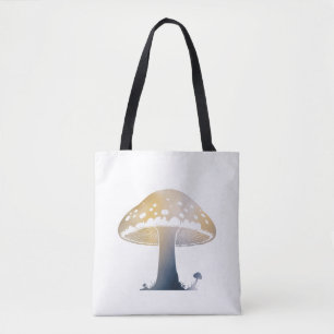 Mushrooms Nature Environment Life Silhouette Style Tote Bag