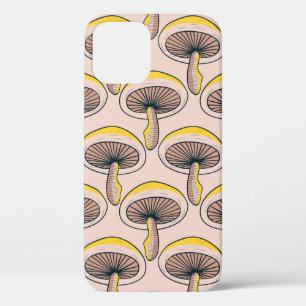 Mushrooms Nature Garden vintage Seamless Pattern iPhone 12 Case