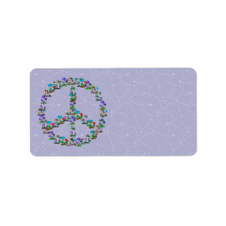 Mushrooms Of Peace Label