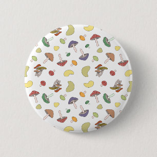 Mushrooms Pastel 6 Cm Round Badge