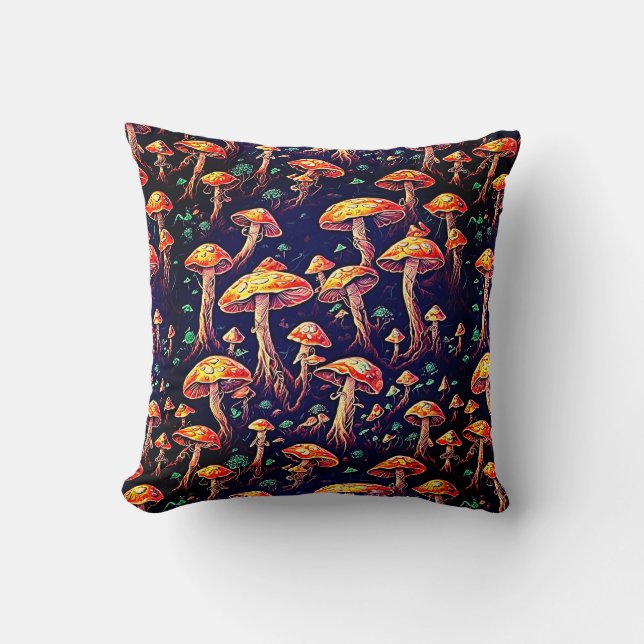 Mushrooms Pattern Cushion (Front)