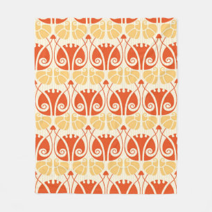 mushrooms pattern in modern style fleece blanket