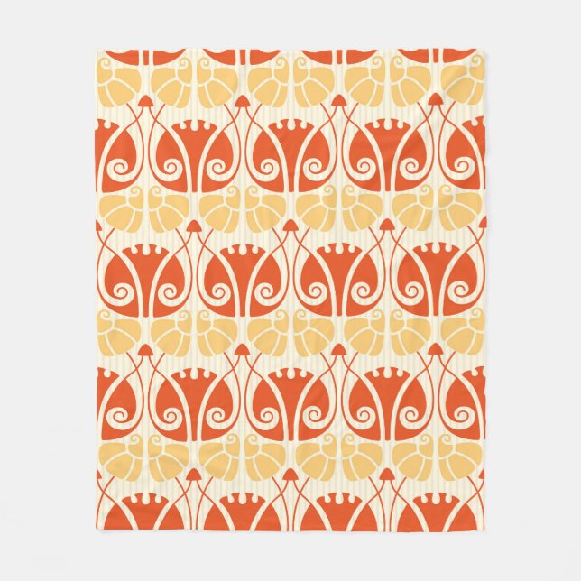 mushrooms pattern in modern style fleece blanket (Front)