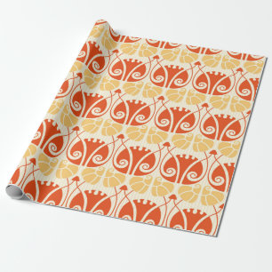 mushrooms pattern in modern style wrapping paper