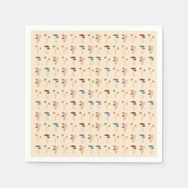  Mushrooms Pattern Napkin (Front)