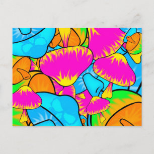 mushrooms postcard