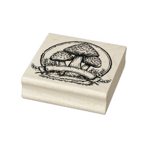 Mushrooms Rubber Stamp  