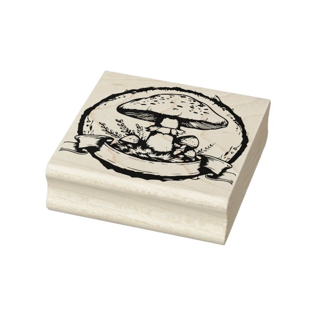Mushrooms Rubber Stamp   (Stamp)