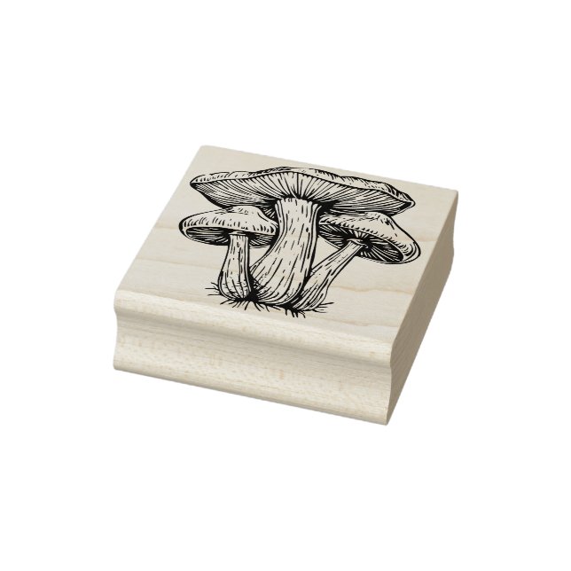 Mushrooms Rubber Stamp   (Stamp)