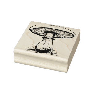 Mushrooms Rubber Stamp  